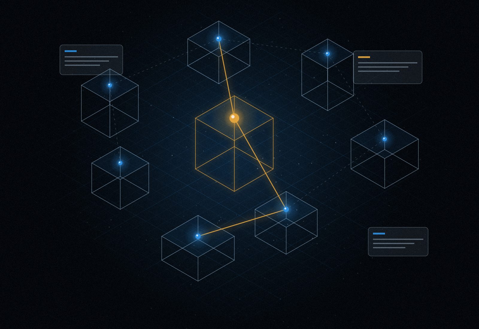 Illustration of a system blueprint with the chosen integration route highlighted